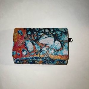 Hobo Jill Trifold Wallet in Summertime Abstract
